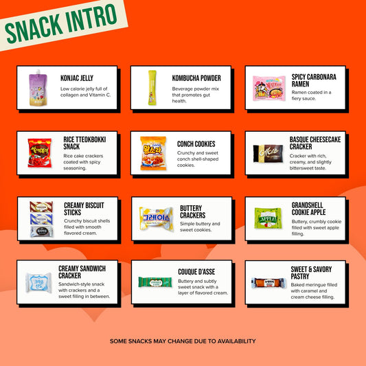 Korean Snack Box 48 Count - Variety of Individually Wrapped Korean Snacks with Chips, Cookies, Ramen and Candy for Kids, Children, College Students, and Adults. Gift Box for K-Food Lovers - Journey of Korea