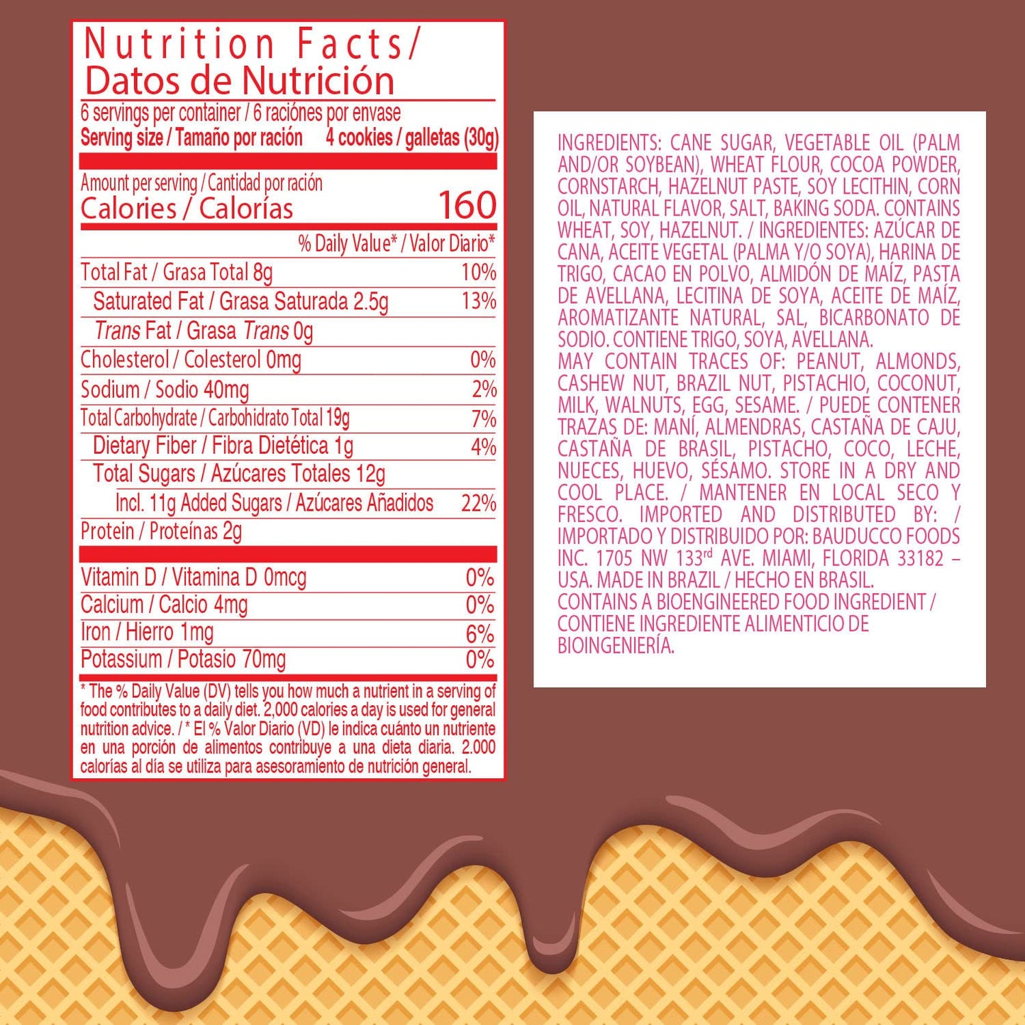Bauducco Wafer Cookies, Assorted, Chocolate, Vanilla, and Strawberry, 60 oz (Pack of 12) - Crispy & Delicate Wafer Cookies With 3 Delicious, Indulgent Decadent Layers of Flavored Cream.