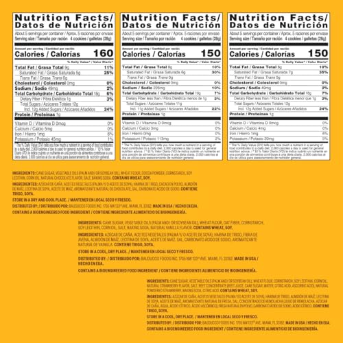 Bauducco Wafer Cookies, Assorted, Chocolate, Vanilla, and Strawberry, 60 oz (Pack of 12) - Crispy & Delicate Wafer Cookies With 3 Delicious, Indulgent Decadent Layers of Flavored Cream.