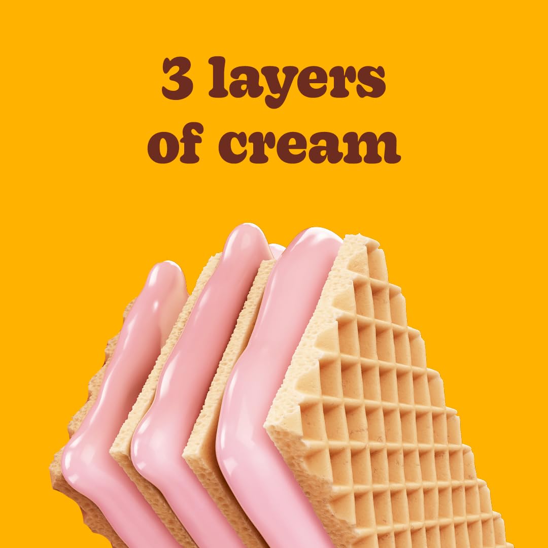 Bauducco Wafer Cookies, Assorted, Chocolate, Vanilla, and Strawberry, 60 oz (Pack of 12) - Crispy & Delicate Wafer Cookies With 3 Delicious, Indulgent Decadent Layers of Flavored Cream.