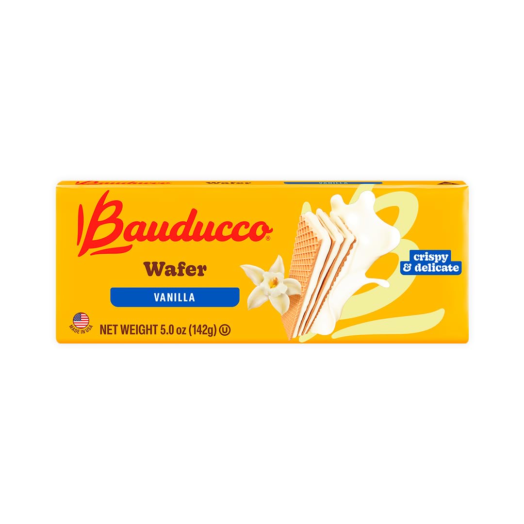 Bauducco Wafer Cookies, Assorted, Chocolate, Vanilla, and Strawberry, 60 oz (Pack of 12) - Crispy & Delicate Wafer Cookies With 3 Delicious, Indulgent Decadent Layers of Flavored Cream.