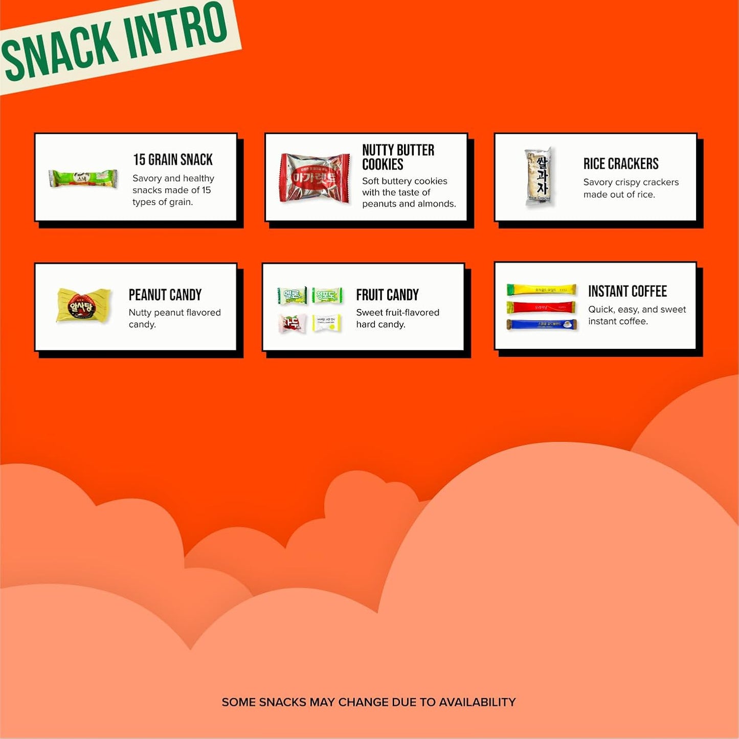 Korean Snack Box 48 Count - Variety of Individually Wrapped Korean Snacks with Chips, Cookies, Ramen and Candy for Kids, Children, College Students, and Adults. Gift Box for K-Food Lovers - Journey of Korea