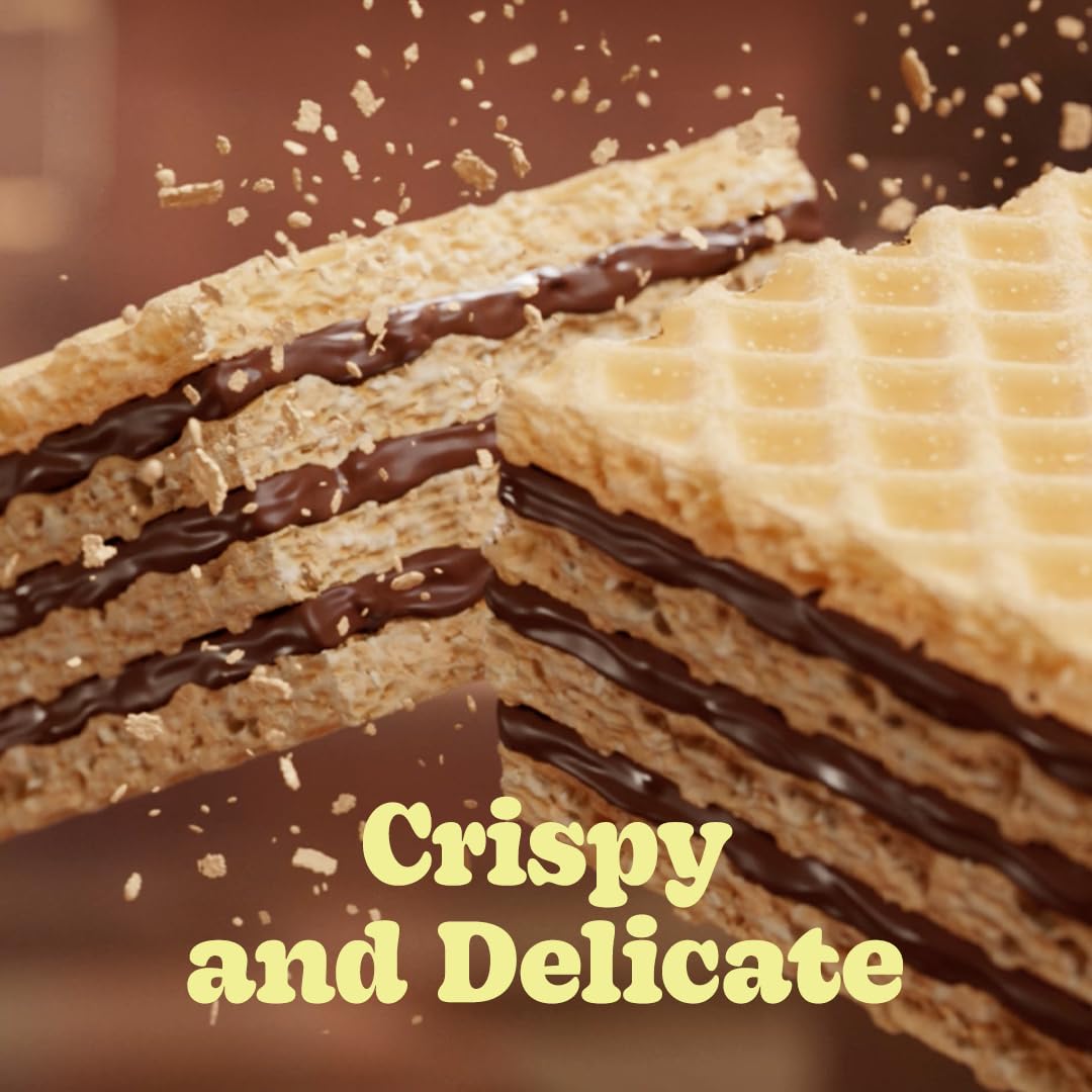 Bauducco Wafer Cookies, Assorted, Chocolate, Vanilla, and Strawberry, 60 oz (Pack of 12) - Crispy & Delicate Wafer Cookies With 3 Delicious, Indulgent Decadent Layers of Flavored Cream.