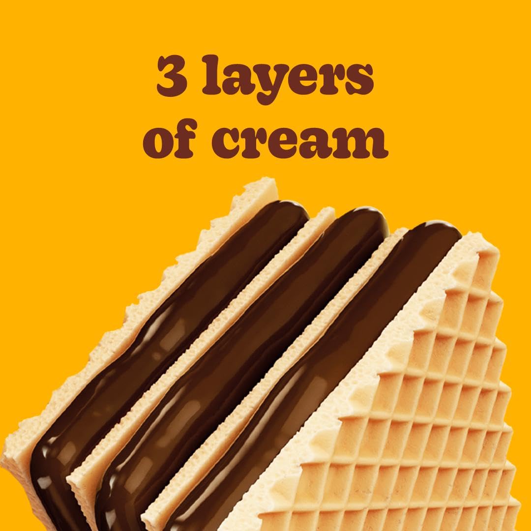 Bauducco Wafer Cookies, Assorted, Chocolate, Vanilla, and Strawberry, 60 oz (Pack of 12) - Crispy & Delicate Wafer Cookies With 3 Delicious, Indulgent Decadent Layers of Flavored Cream.