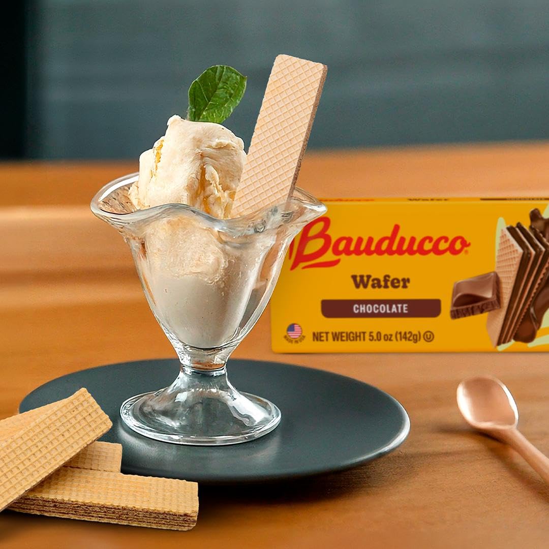 Bauducco Wafer Cookies, Assorted, Chocolate, Vanilla, and Strawberry, 60 oz (Pack of 12) - Crispy & Delicate Wafer Cookies With 3 Delicious, Indulgent Decadent Layers of Flavored Cream.