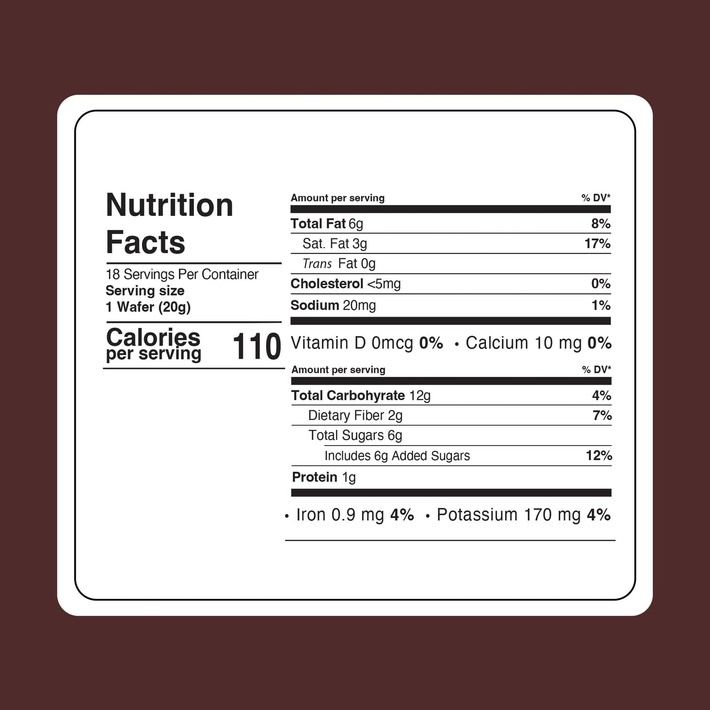 Fiorella Crunch Wafer Cookies - Delicious Chocolate Covered Crispy Thin Wafers with Layers of Hazelnut Cream Filling, Individually Wrapped, Perfect for Snacks, (Pack of 18)