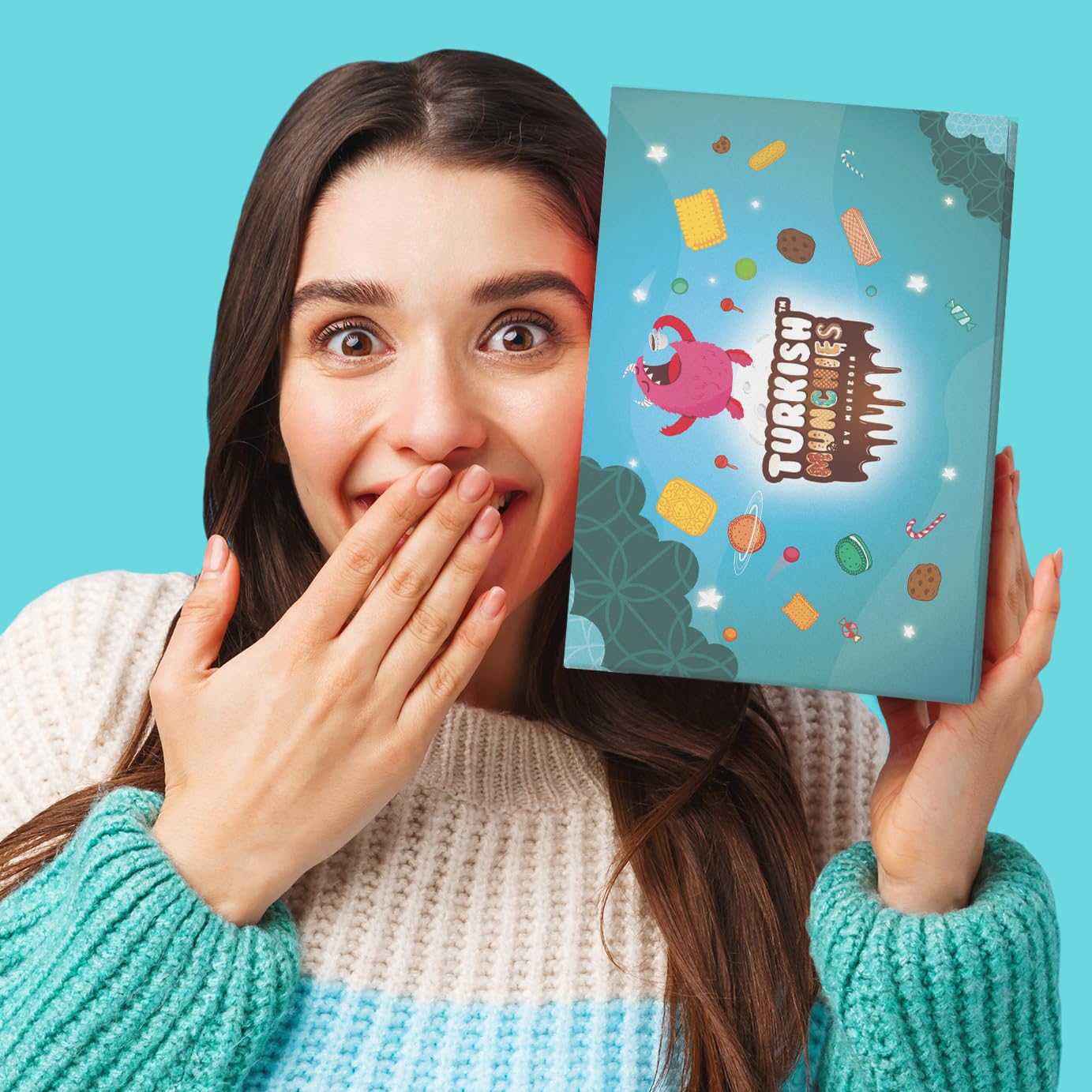 Dubai Chocolate Bar with Mega International Snack Box | Premium Exotic Foreign Snacks Unique Food Gifts Included Try Extraordinary Turkish Candies from Around the World 32 Full-Size