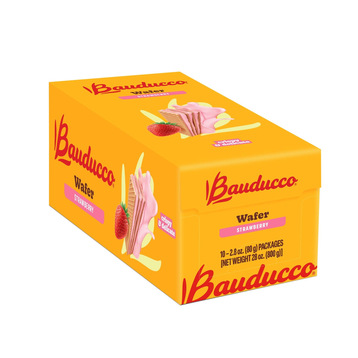 Bauducco Wafer Cookies, Assorted, Chocolate, Vanilla, and Strawberry, 60 oz (Pack of 12) - Crispy & Delicate Wafer Cookies With 3 Delicious, Indulgent Decadent Layers of Flavored Cream.