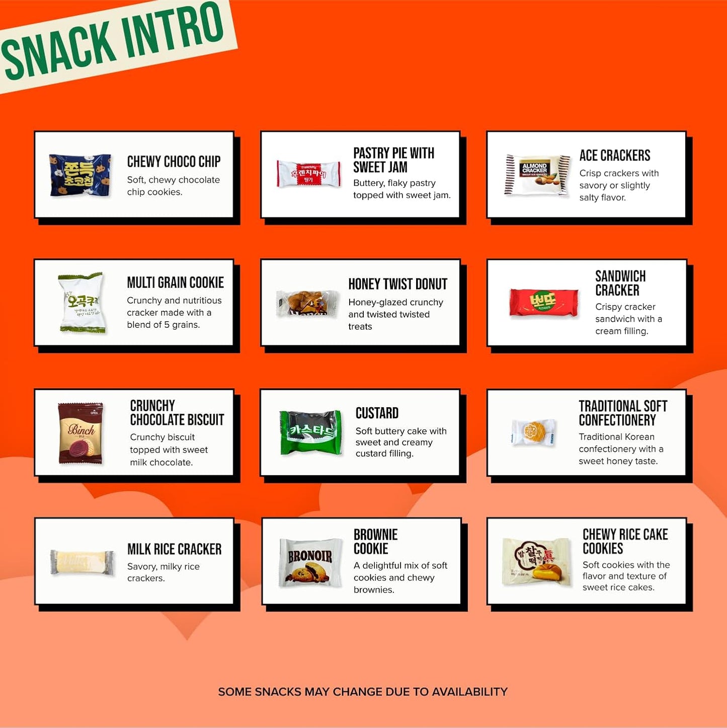 Korean Snack Box 48 Count - Variety of Individually Wrapped Korean Snacks with Chips, Cookies, Ramen and Candy for Kids, Children, College Students, and Adults. Gift Box for K-Food Lovers - Journey of Korea