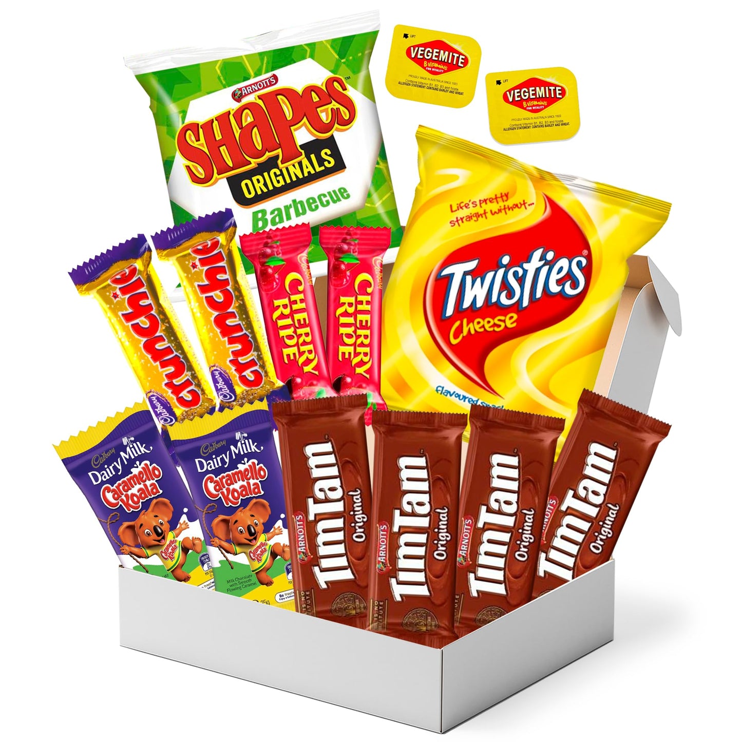Australian Snack Box with Tim Tams, Cadbury, Cherry Ripe, Authentic Australian Snacks and Candy, Perfect Australian Gift