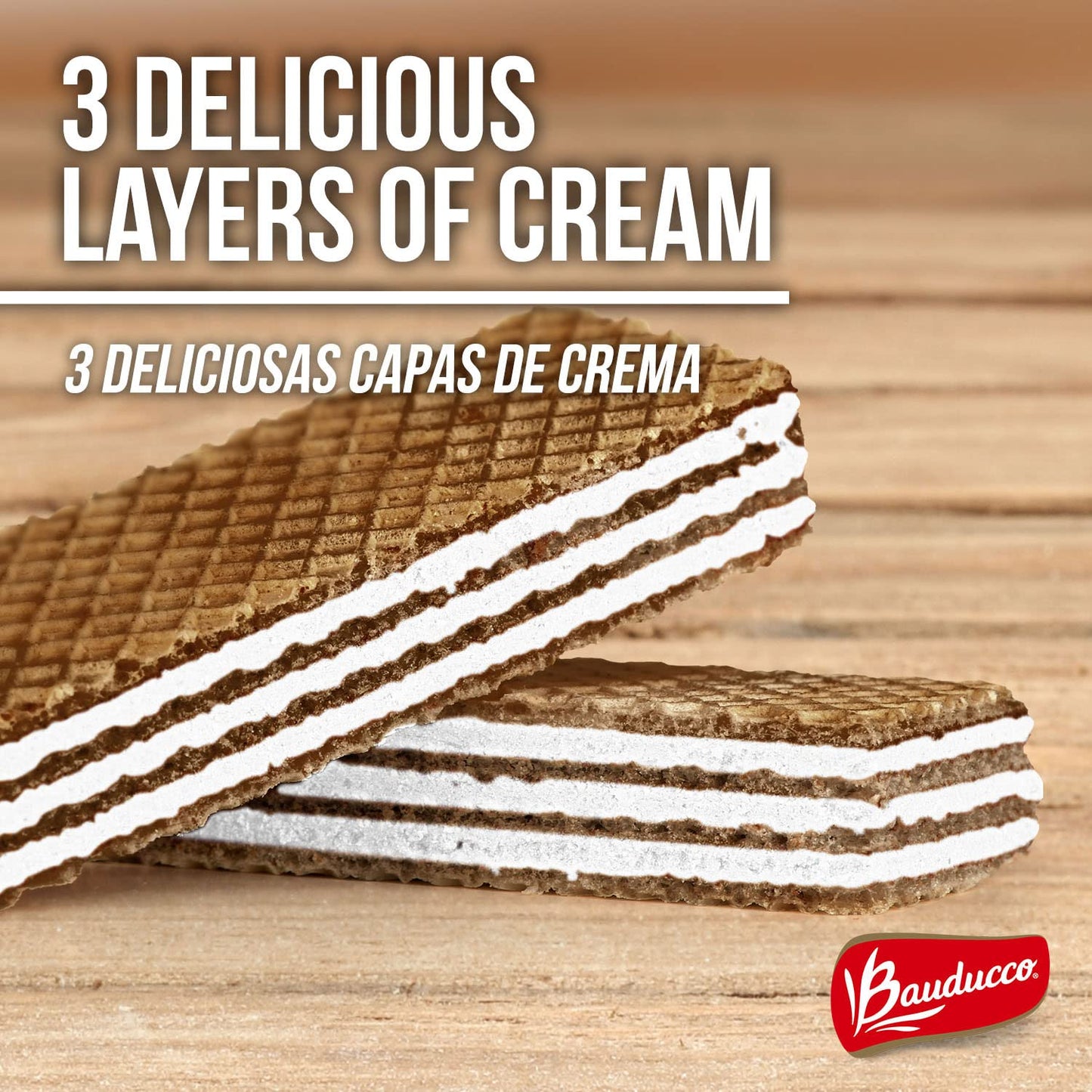 Bauducco Wafer Cookies, Assorted, Chocolate, Vanilla, and Strawberry, 60 oz (Pack of 12) - Crispy & Delicate Wafer Cookies With 3 Delicious, Indulgent Decadent Layers of Flavored Cream.