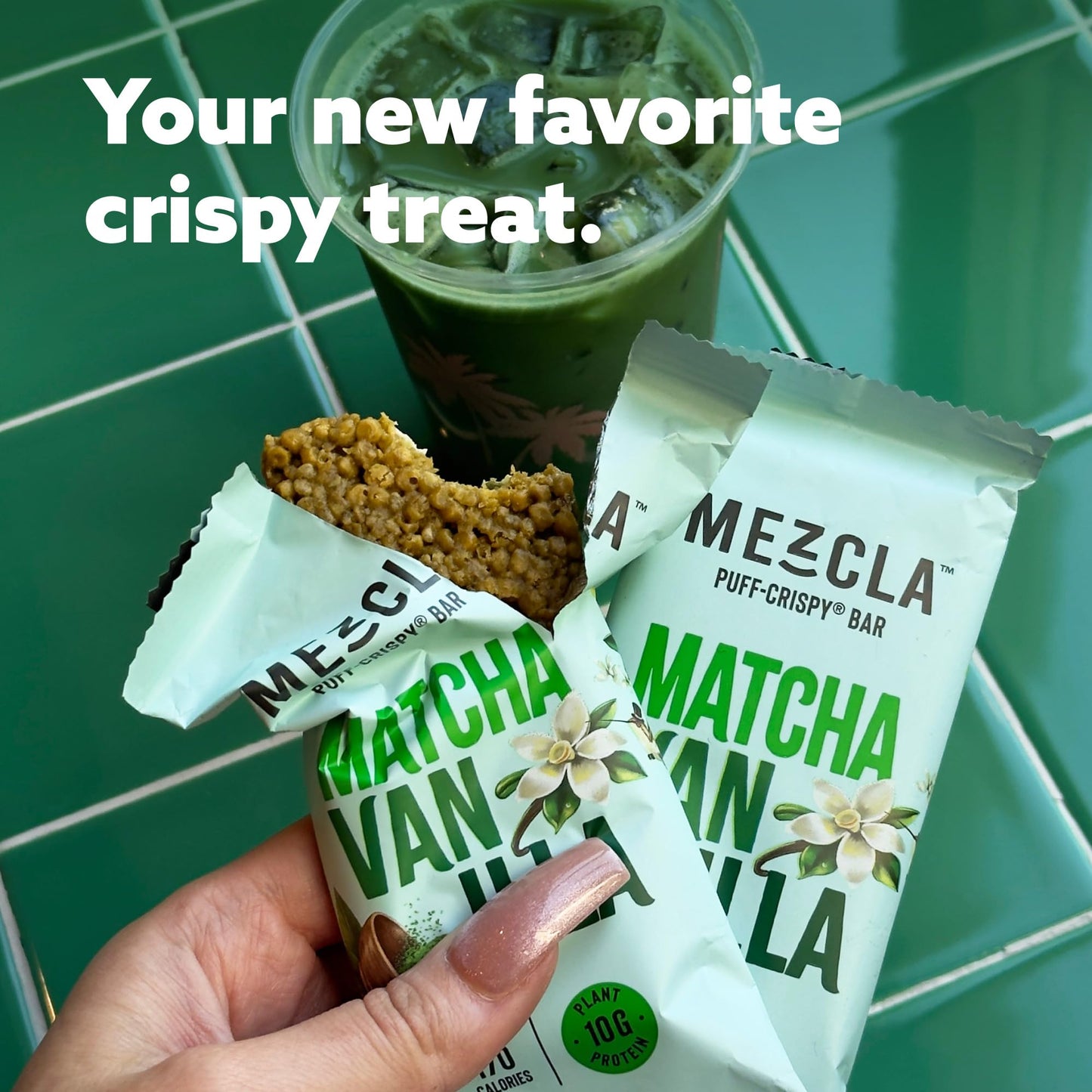 Mezcla Puff Crispy Protein Bars, Gluten Free & Vegan Protein Bars, 10g Protein, Alt for Crispy Rice Treat, Granola Bars & Breakfast Bars, Healthy Snacks for Adults, Variety Pack, 8 Count