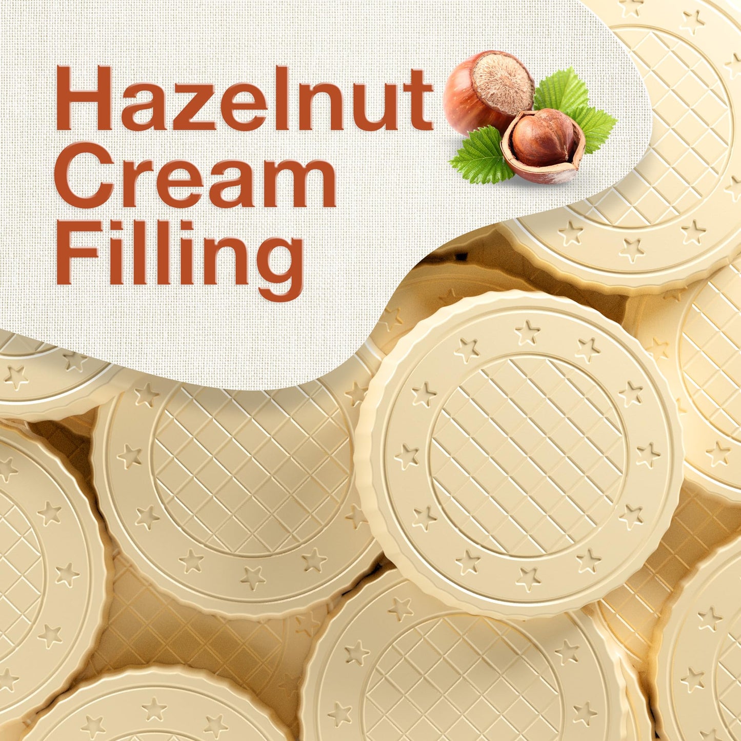 Fiorella Crunch Wafer Cookies - Delicious Chocolate Covered Crispy Thin Wafers with Layers of Hazelnut Cream Filling, Individually Wrapped, Perfect for Snacks, (Pack of 18)