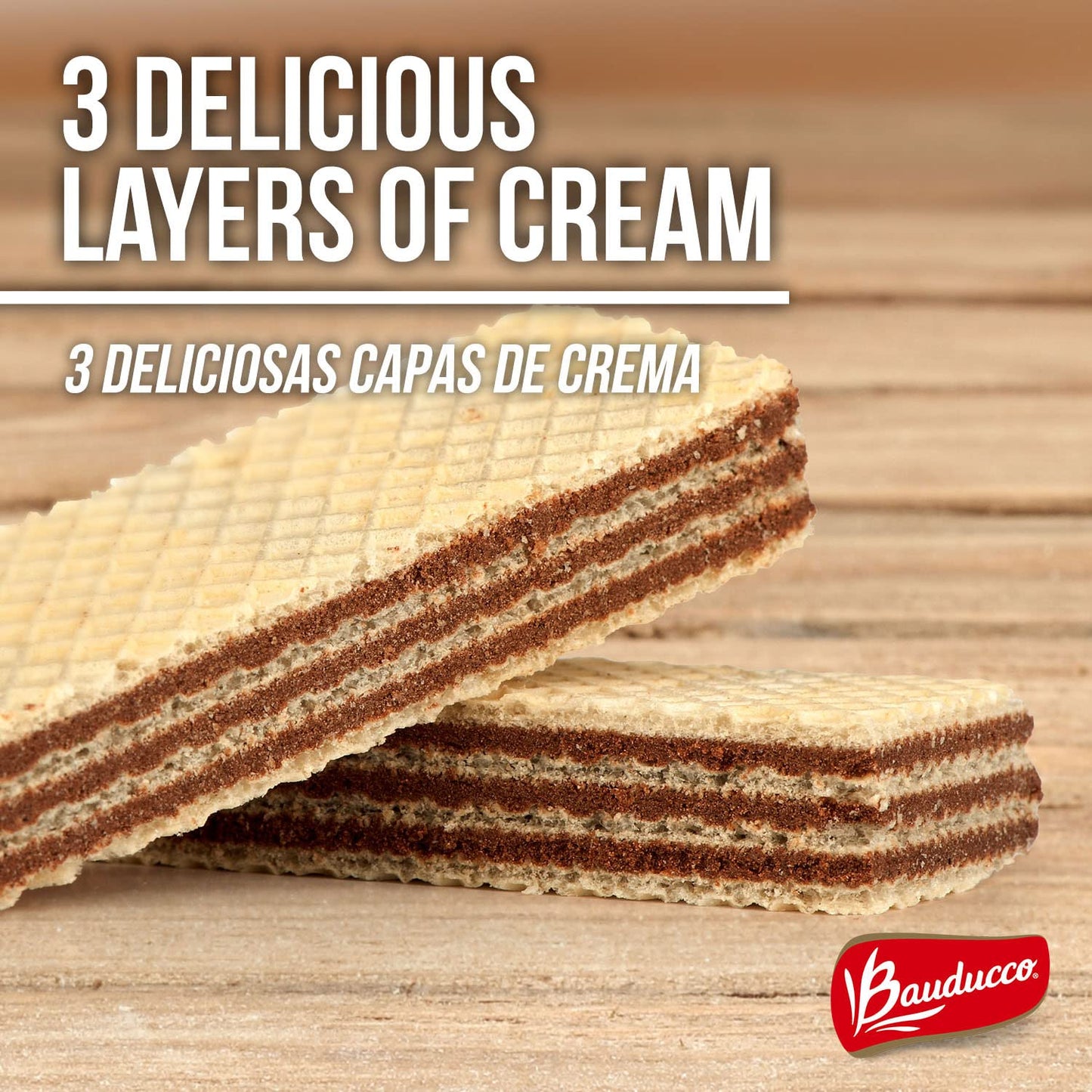 Bauducco Wafer Cookies, Assorted, Chocolate, Vanilla, and Strawberry, 60 oz (Pack of 12) - Crispy & Delicate Wafer Cookies With 3 Delicious, Indulgent Decadent Layers of Flavored Cream.