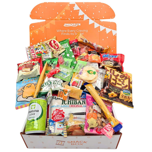 SNACKZON 44-Piece Assorted Japanese Korean Snacks Gift Set - Sweet & Savory Assortment from Japan, Korea & More